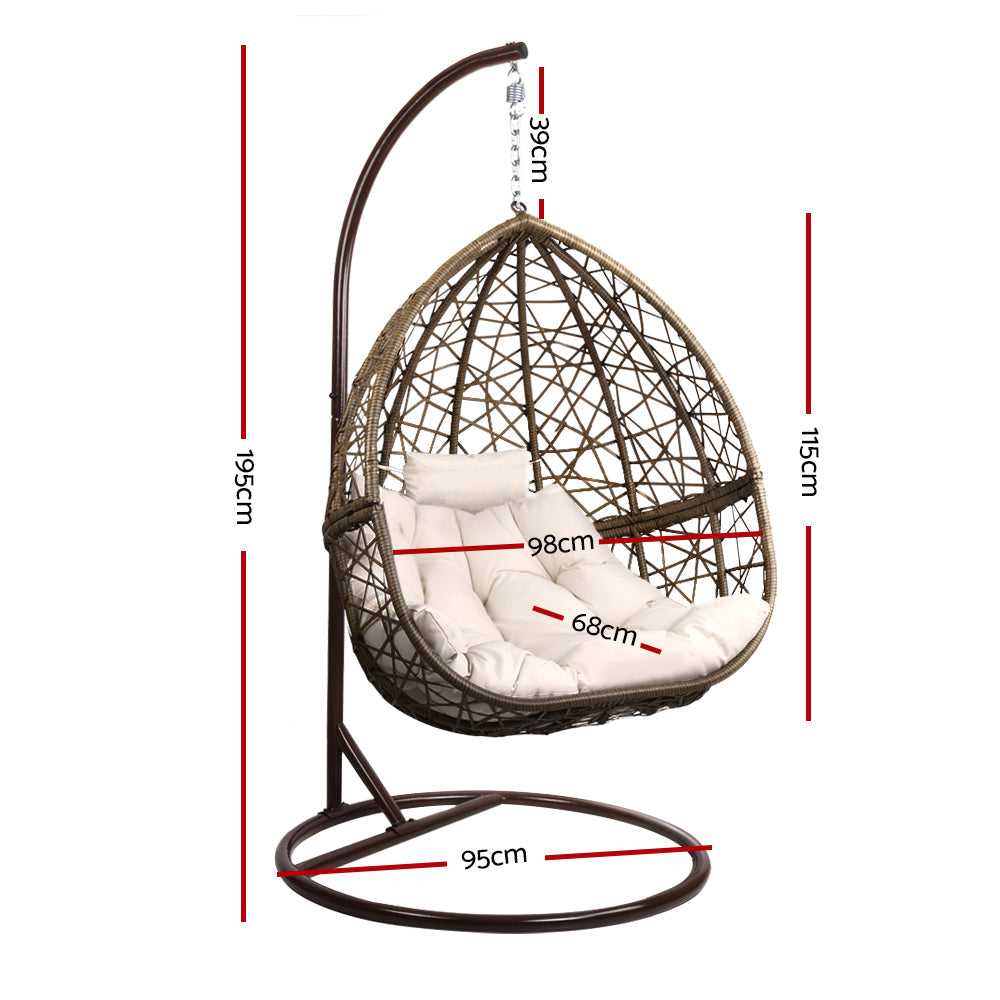 Chair Kingdom Premium Outdoor Brown Hanging Swing Chair