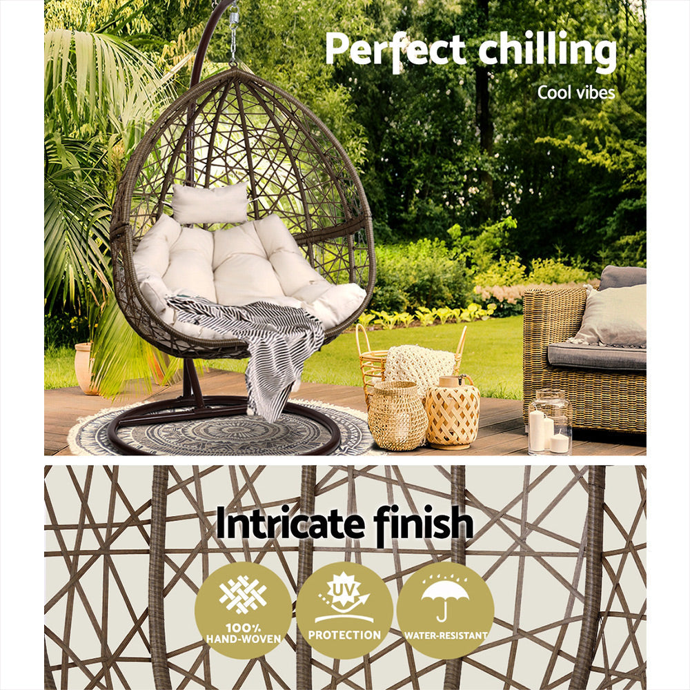 Chair Kingdom Premium Outdoor Brown Hanging Swing Chair
