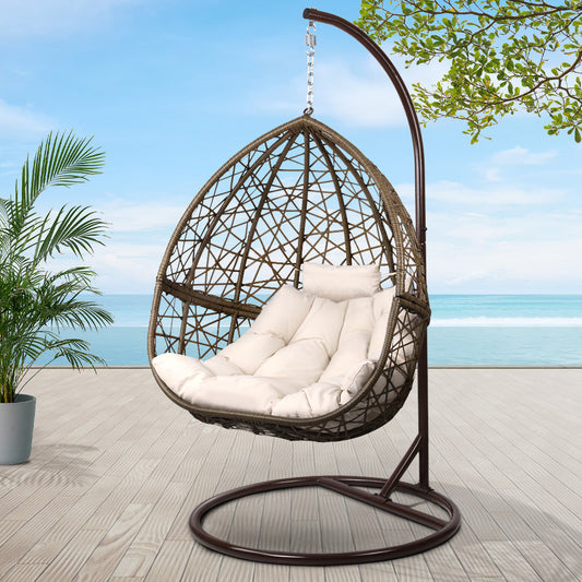 Chair Kingdom Premium Outdoor Brown Hanging Swing Chair