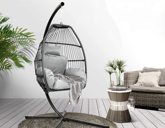 Chair Kingdom Luxury Outdoor Hanging Pod Chair - Grey