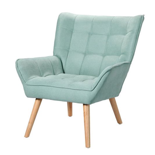 Chair Kingdom   Armchair Lounge Chair Accent Chairs Sofa Linen Fabric Cushion Seat Blue