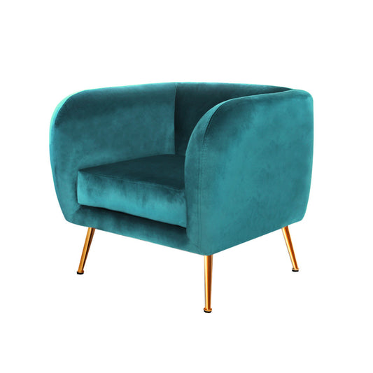Chair Kingdom   Armchair Lounge Sofa Arm Chair Accent Chairs Armchairs Couch Velvet Green